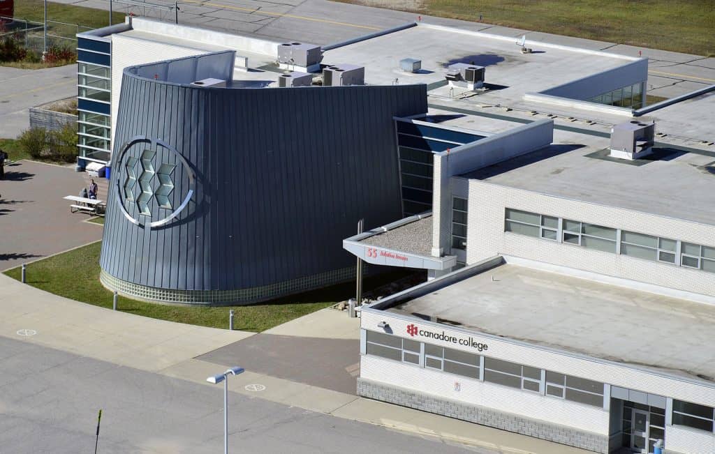 A view of Canadore College's Aviation Campus in North Bay, Ontario, Canada.